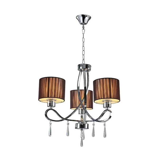 LILLY CHANDELIER 3XE27 CHROME D550X540mm