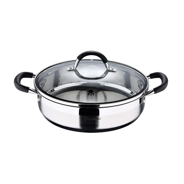 Katls ar vāku Masterpro 3,8 L Ø 28 x 7,5 cm Melns