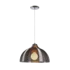 LIV PENDANT 1xE27 CHROME/COFFEE