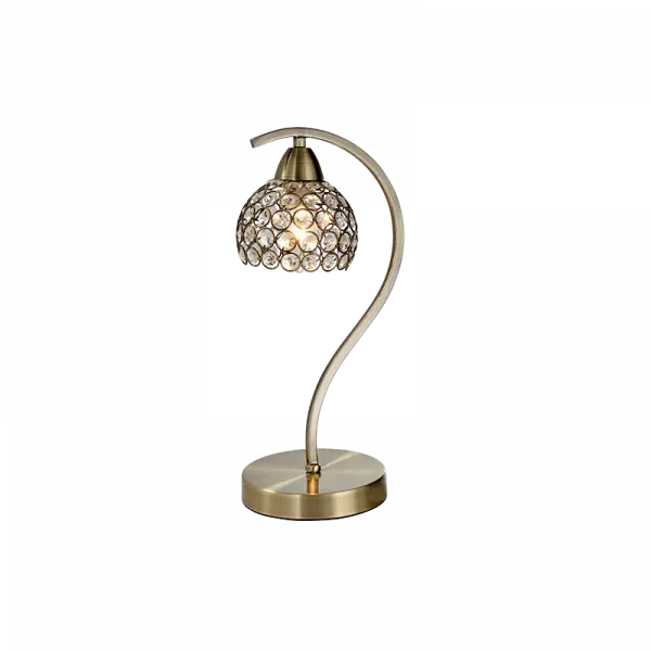 LIZA TABLE LAMP 1XE14 ANTIQUE BRASS H330mm