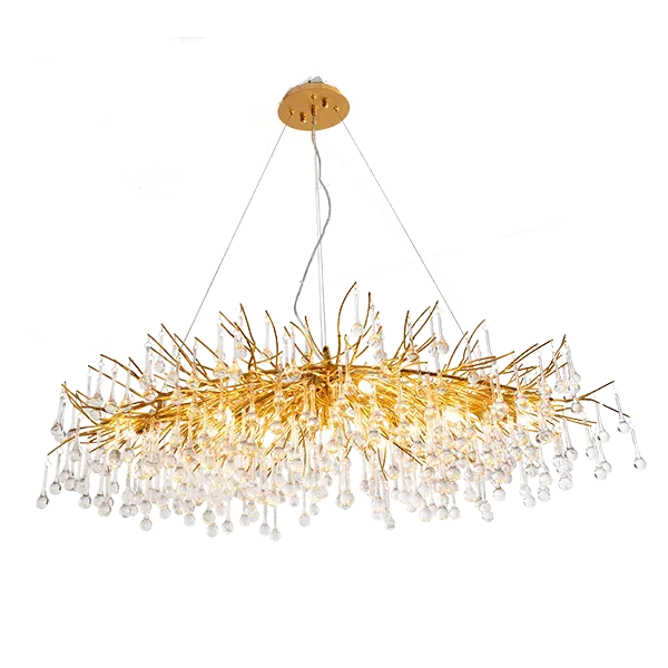 LOUIS CHANDELIER 13XG9 GOLD/CRYSTALS