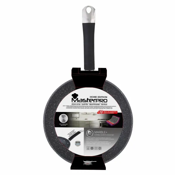 Panna Masterpro BGMP-3281-BK Ø 24 cm Stiprināts alumīnijs
