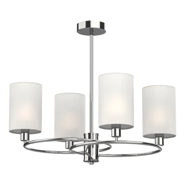 LUKAS CHANDELIER 4XE14 WHITE/CHROME