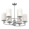 LUKAS CHANDELIER 6XE14 WHITE/CHROME