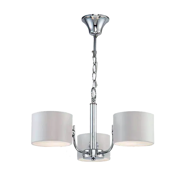 MELODY CHANDELIER 3xE27 CHROME/WHITE