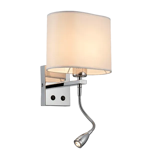 MAYA WALL LAMP 1XE27+1WLED 4000K CHROME