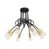 MYA CHANDELIER 8XE27 BLACK/GOLD