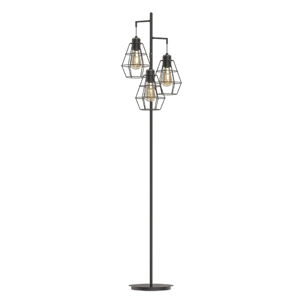 NICOL FLOOR LAMP 3XE27 BLACK MATT