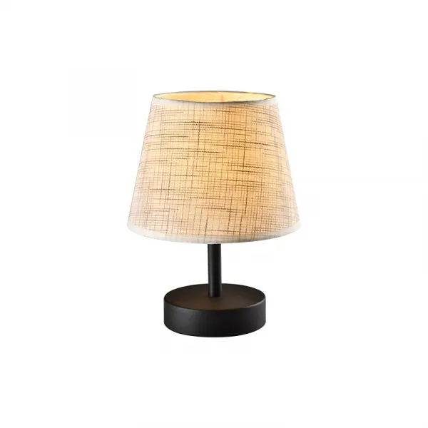 NICOLA TABLE LAMP 1XE27 BLACK/FLAX