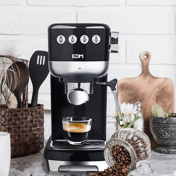 Ekspress Rokas Kafijas Automāts EDM 07707 Melns 2 Чашки 1,3 L
