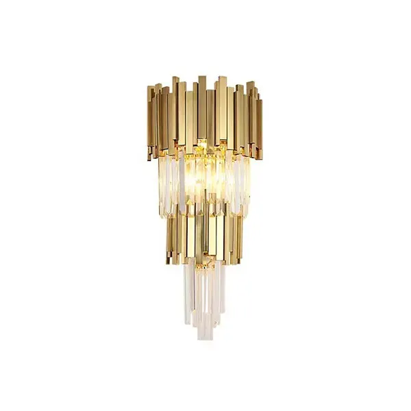 PERCY WALL LAMP 3XE14 GOLD/CRYSTALS