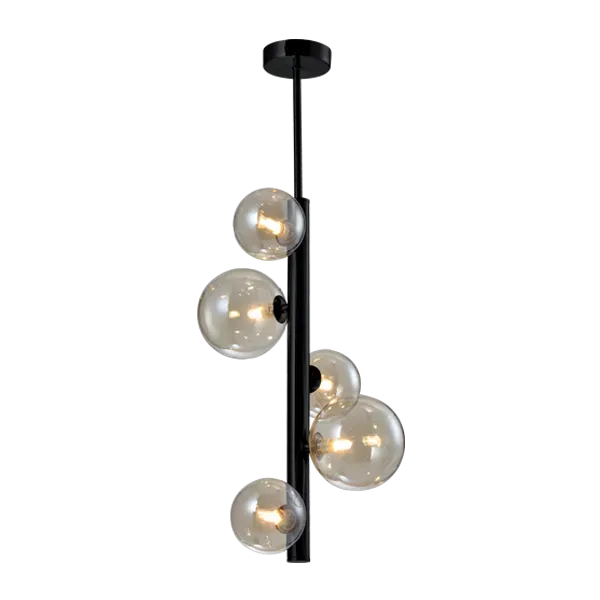 OLENA CHANDELIER 5xG9 VERTICAL BLACK