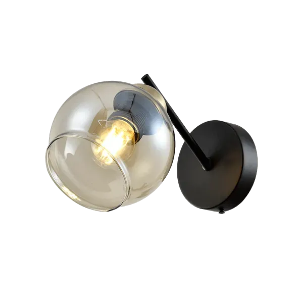 RICK WALL FIXTURE 1XE27 BLACK MATT/BRONZE