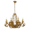 PHILIP CHANDELIER 8XE14 BRASS