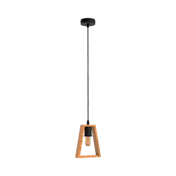 RONNY PENDANT 1ХЕ27 BLACK/WOOD