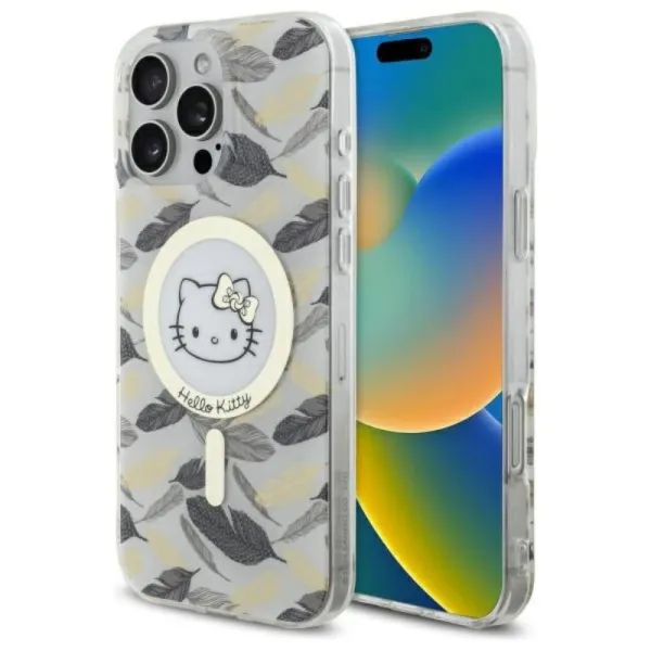 Hello Kitty IML Golden Leaves MagSafe - Case for iPhone 16 Pro Max (white)