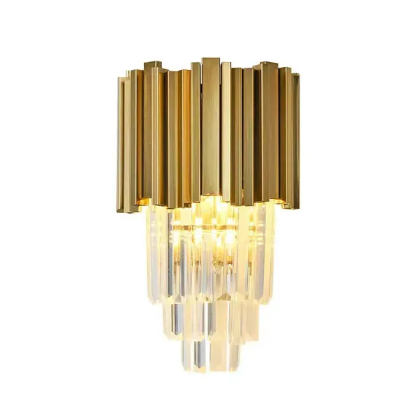 PERCY WALL LAMP 2XE14 GOLD/CRYSTALS