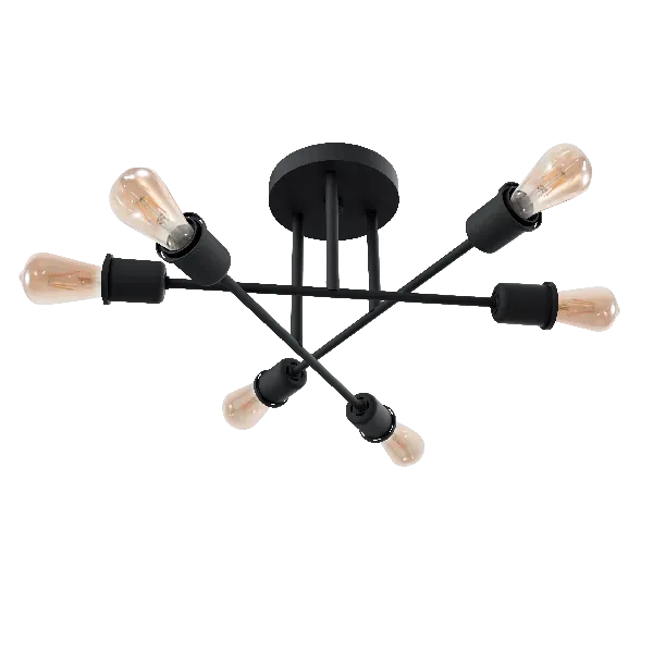 SALLY CHANDELIER 6XE27 BLACK