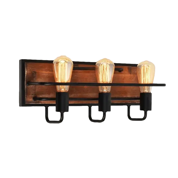 SILVIA WALL FIXTURE 3XE27 BLACK MATT/WOOD