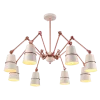 SPIDER CHANDELIER 8XE27 WHITE