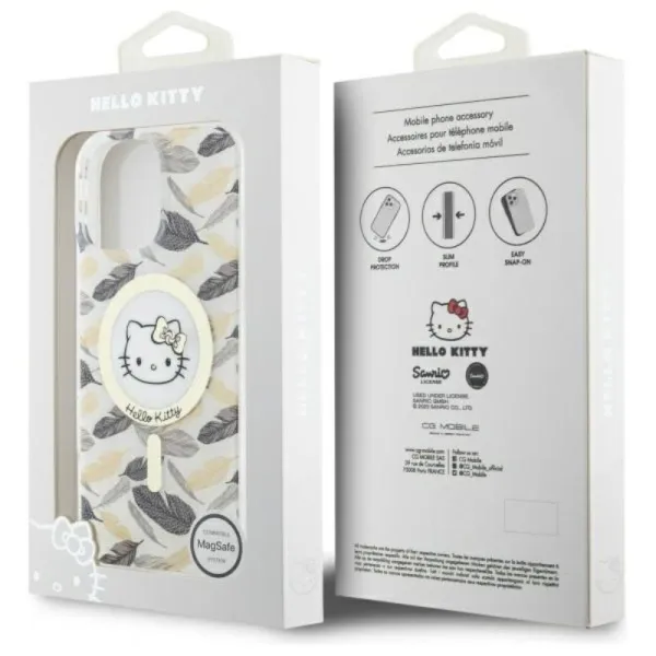 Hello Kitty IML Golden Leaves MagSafe - Case for iPhone 16 Pro Max (white)