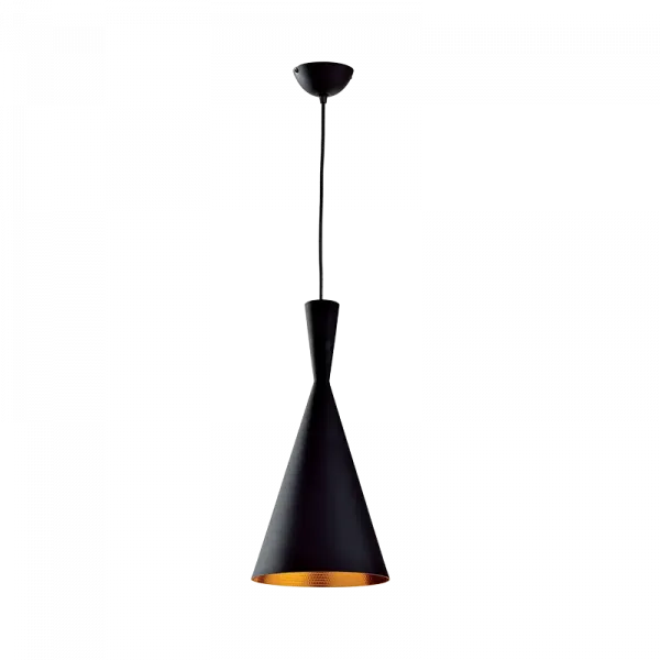 TIM-1A PENDANT 1xE27 D190mm, BLACK/GOLD