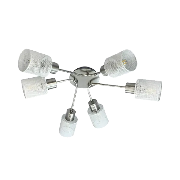 YOLI CHANDELIER 6XE27 SATIN NICKEL