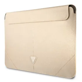Guess Saffiano Triangle Logo Sleeve - Notebook case 16" (Beige)