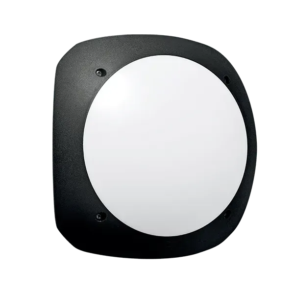 STUCCI WALL FIXTURE WITH BACKLIGHT E27 IP66 BLACK