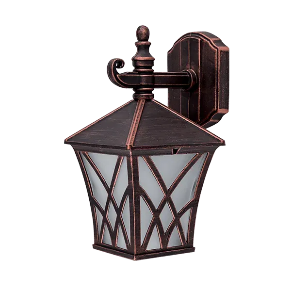 ALEK LANTERN DOWN 1XE27 BLACK RED BRASS