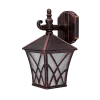 ALEK LANTERN DOWN 1XE27 BLACK RED BRASS