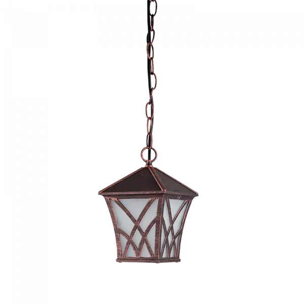 ALEK LANTERN HANGING 1XE27 BLACK RED BRASS