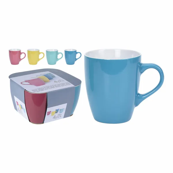 Komplekts ar 4 krūzēm Lifetime Keramika 340 ml