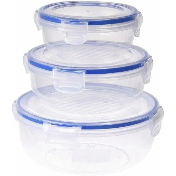 Набор судков Excellent Houseware 024000670 Пластик Круглая 400 ml 800 ml 1,4 L 3 штук