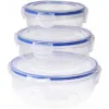 Pusdienu kastīšu komplekts Excellent Houseware 024000670 Plastmasa Apaļa 400 ml 800 ml 1,4 L 3 gb.