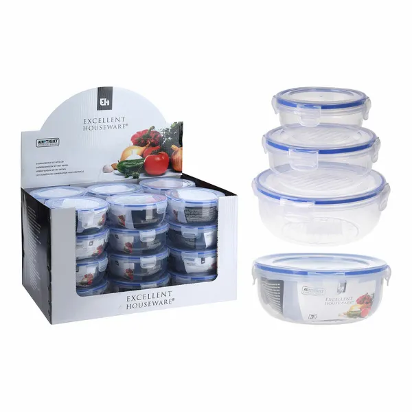 Набор судков Excellent Houseware 024000670 Пластик Круглая 400 ml 800 ml 1,4 L 3 штук