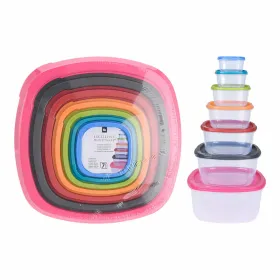 Setti pinottavia ilmatiiviitä keittiörasioita Excellent Houseware 911000160 7 osaa