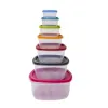 Setti pinottavia ilmatiiviitä keittiörasioita Excellent Houseware 911000160 7 osaa