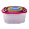 Set of Stackable Hermetically-sealed Kitchen Containers Excellent Houseware 911000160 7 Units