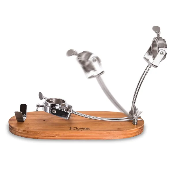 Koka Šķiņķa Turētājs 3 Claveles Bambuss 47 x 18,5 x 37 cm Locīšana