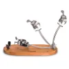 Koka Šķiņķa Turētājs 3 Claveles Bambuss 47 x 18,5 x 37 cm Locīšana