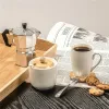 6 krūžu ar komplekts Caison Balts Porcelāns 350 ml Matte afwerking