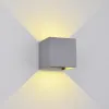 LED WALL LIGHT SQUARE 2X5W 4000K IP54 GREY