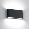 LED WALL LIGHT ROUNDED 2X6W 4000K IP65 BLACK