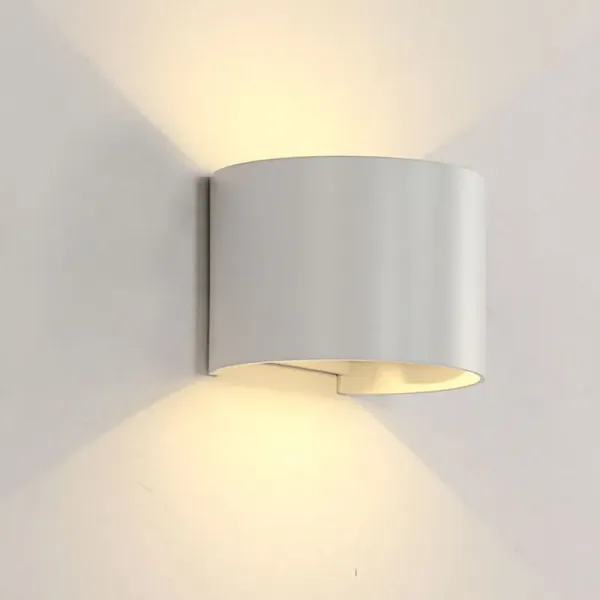 LED WALL LIGHT ROUND 2X5W 4000K IP54 WHITE