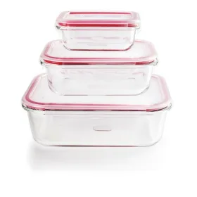 Set of Stackable Hermetically-sealed Kitchen Containers Ibili 754750