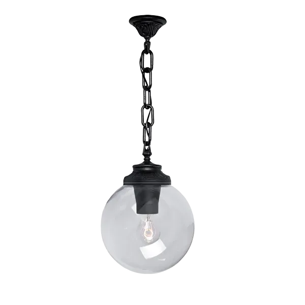 GLOBE 250 GARDEN HANGING LAMP 1XE27 IP55 BLACK