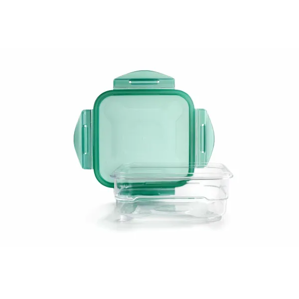 Hermetiška priešpiečių dėžutė Ibili 790408 Stiklas 800 ml 15,5 x 15,5 x 7 cm Žalia