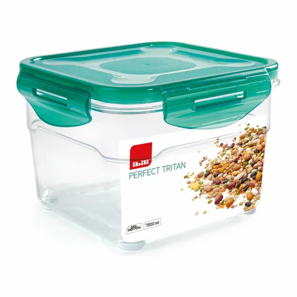 Hermētiska Pusdienu Kastīte Ibili 790415 1,5 L 15,5 x 15,5 x 10 cm Metāls Plastmasa