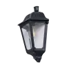 IESSE WALL HALF LATERN 1XE27 IP55 BLACK